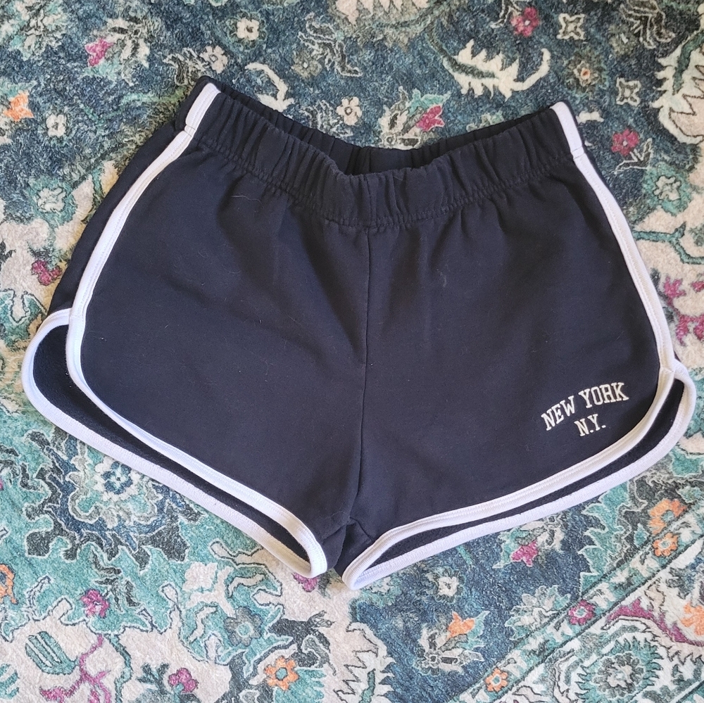 john galt brandy melville new york retro gym shorts